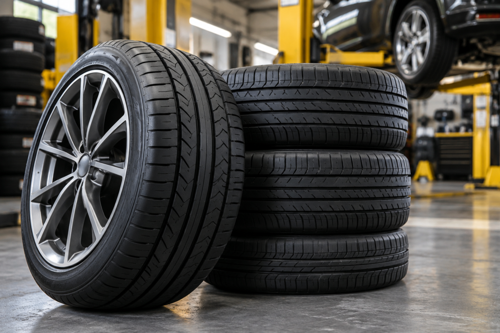 new tyres service illustration